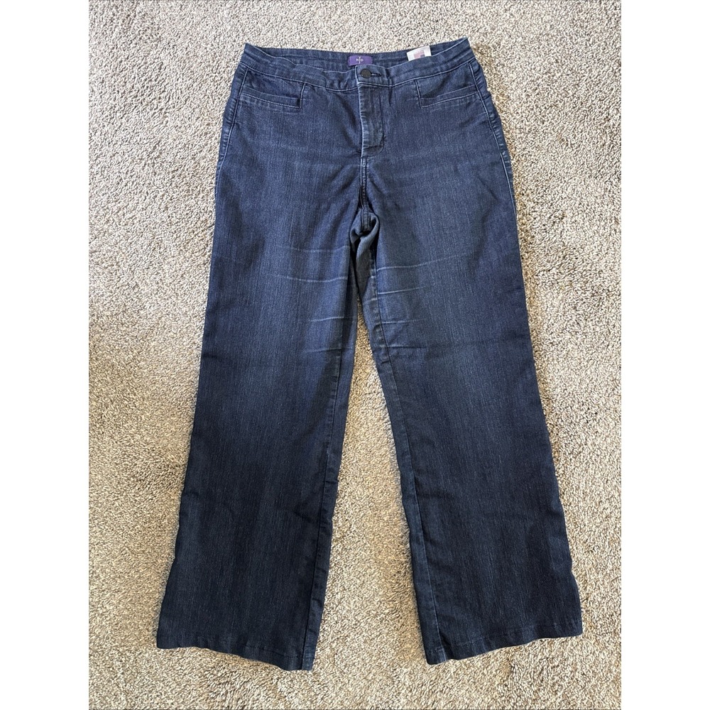 NYDJ Not Your Daughter's Jeans Wide Leg Stretch Denim USA Made Size 10